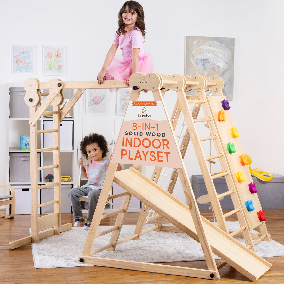 Three Little Tots Chestnut Foldable Jungle Gym