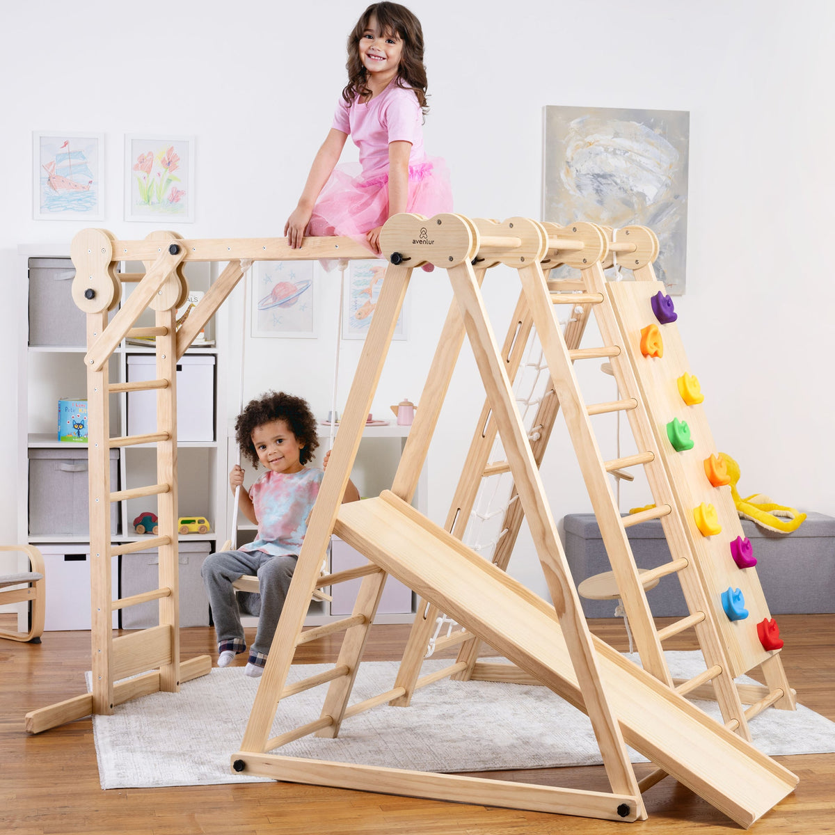 Three Little Tots Chestnut Foldable Jungle Gym, third additional photo