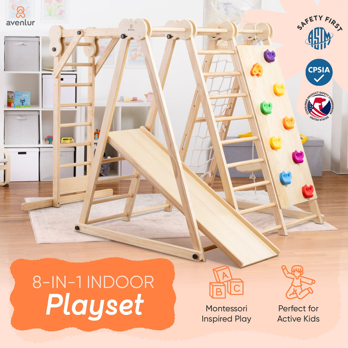 Three Little Tots Chestnut Foldable Jungle Gym, additional product photo