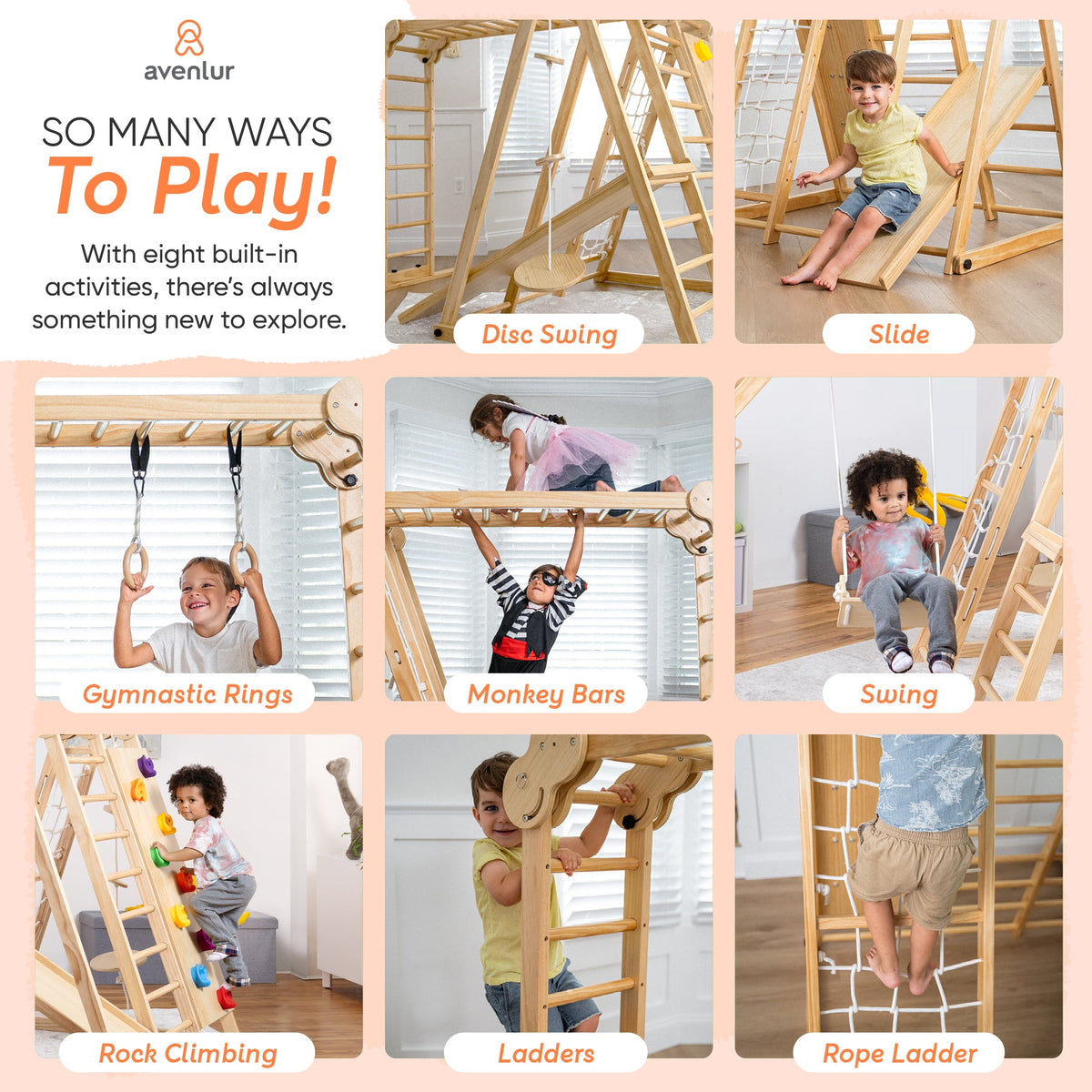 Three Little Tots Chestnut Foldable Jungle Gym, extra product detail
