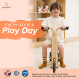 Three Little Tots Juneberry 2-in-1 Wooden Scooter and Ride-On Toy for Toddlers, supplementary photo