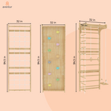 Three Little Tots Walnut Modular Swedish Ladder Jungle Gym - 95 Height - Wall Mounted, additional view