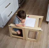 Three Little Tots Date 4-in-1 Kitchen Tower and Desk, another angle
