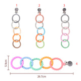Baby Gloves Teething Rubber Silicone Baby Anti-Eating Hands Soothing Rattles Hand Ring Teething Stick Bite Toy