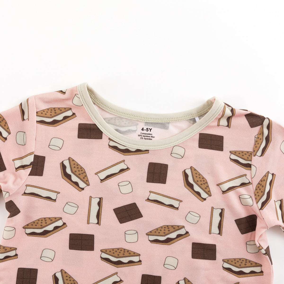 Three Little Tots S'more to Love Short PJ Set - Pink, alternate angle