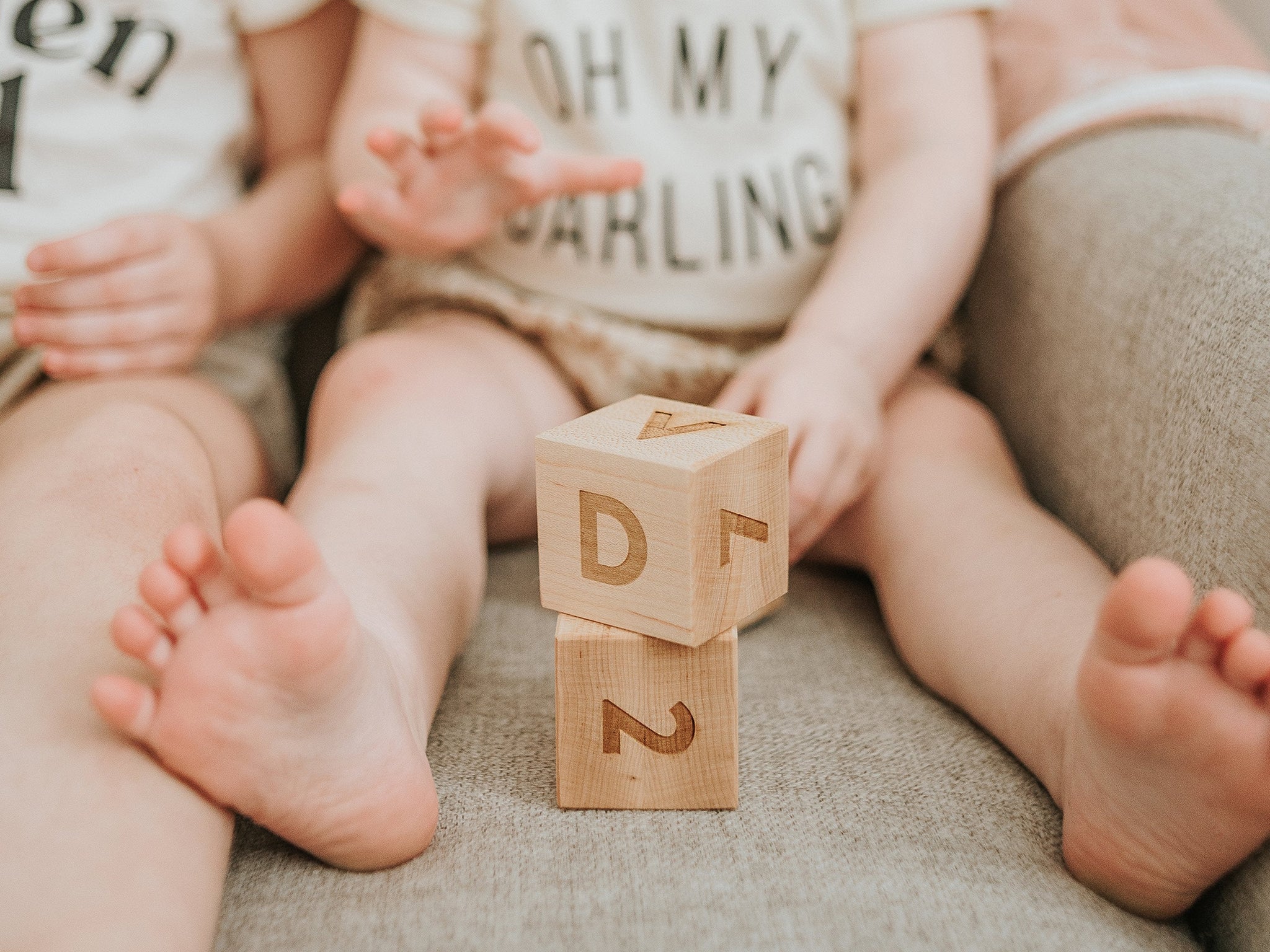 Custom Modern Wooden Name Blocks