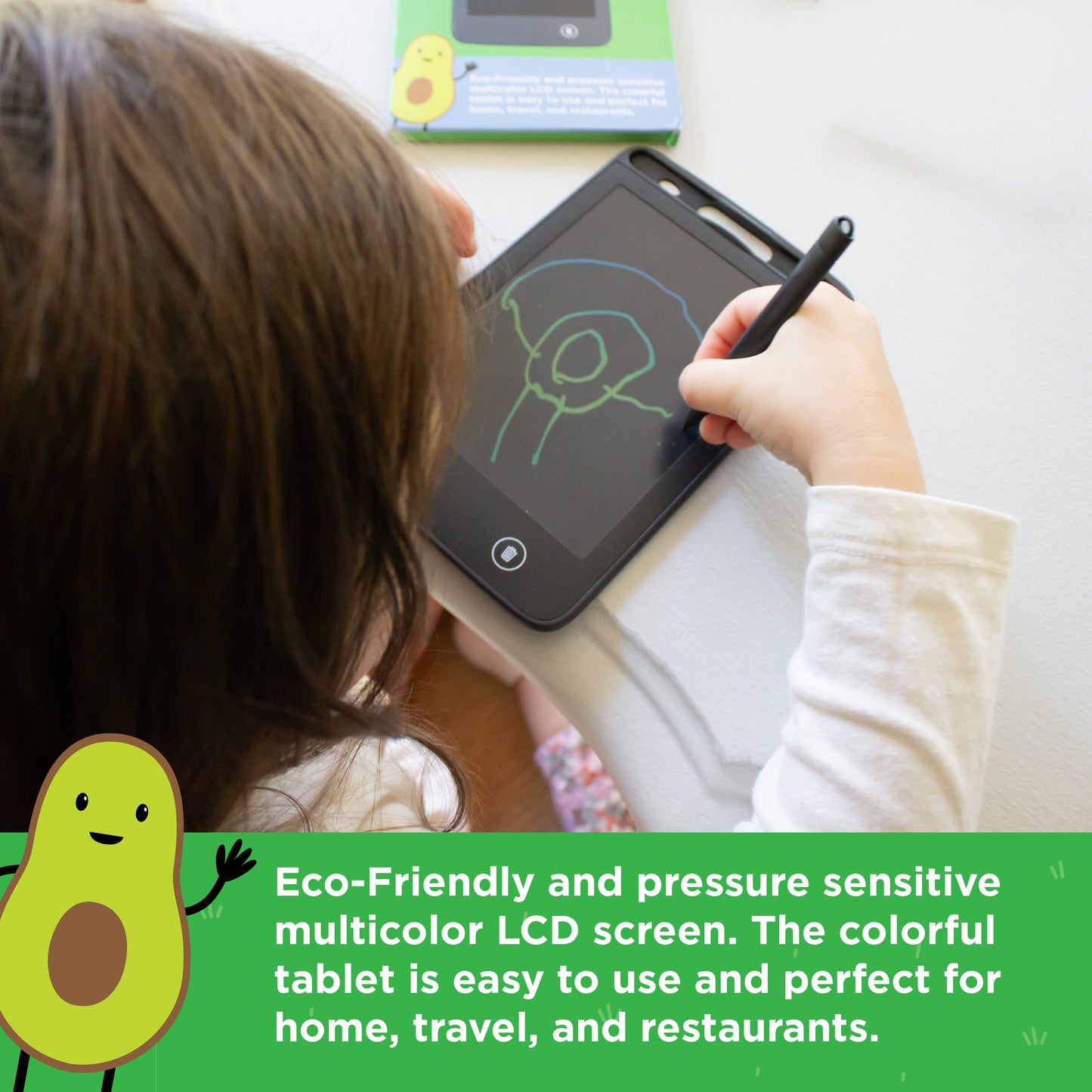 Eco-Friendly Reusable Writing Tablet 6.5 LCD Screen With Drawing Pen and Locking Switch