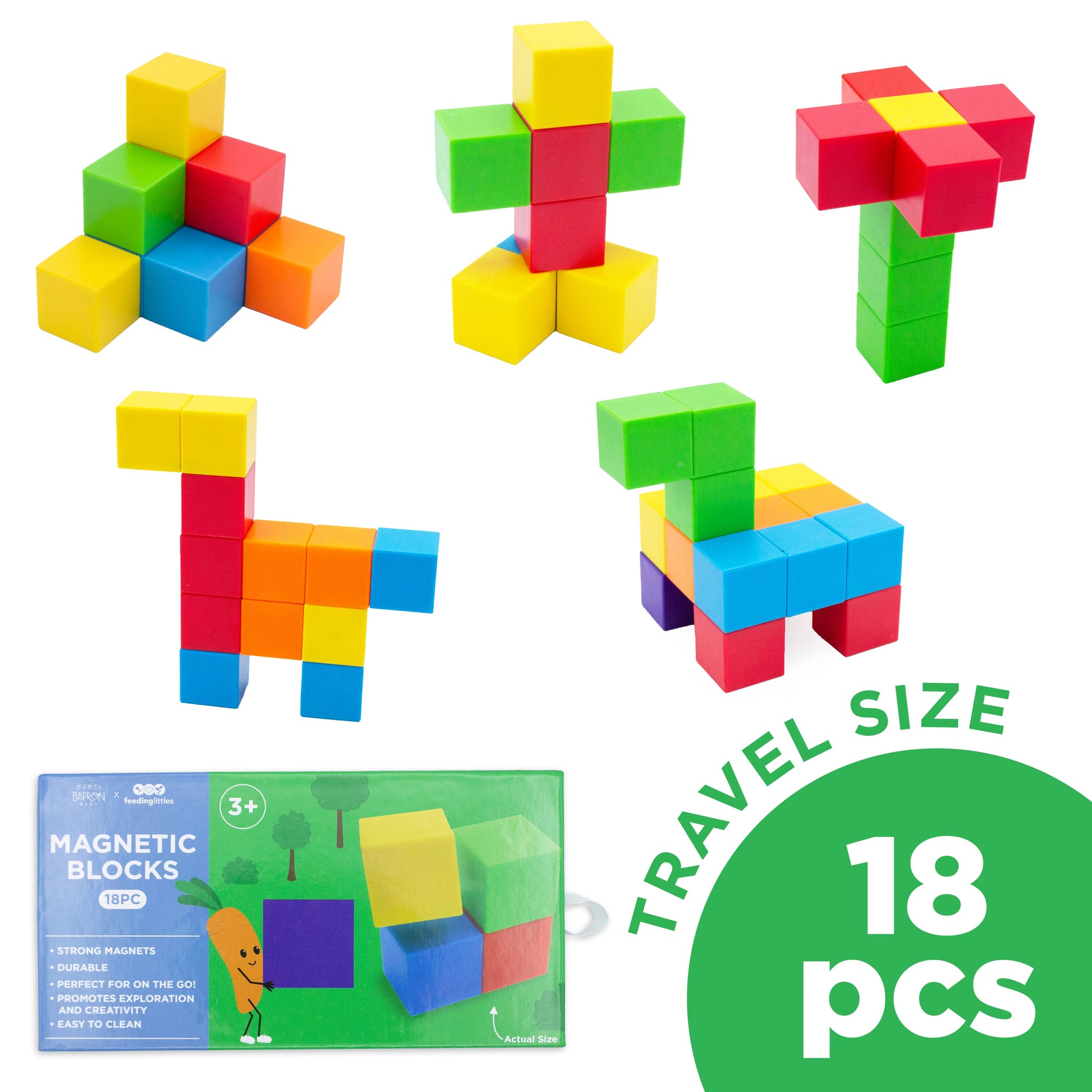 BapronBaby 18pc Magnetic Blocks (ages 3+)