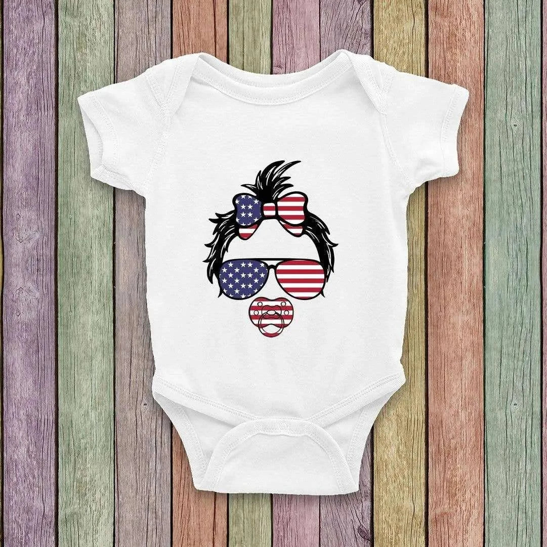 Three Little Tots American Baby Girl Unisex Onesie