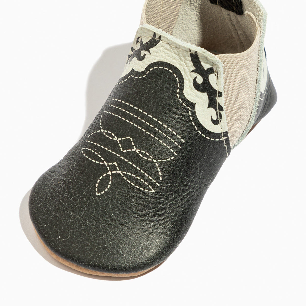 Three Little Tots Ebony Cowboy Chelsea Boot Baby Shoe, additional product photo