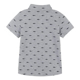 Three Little Tots Andy and Evan - Boys Knit Shark Button Down Shirt, additional product photo