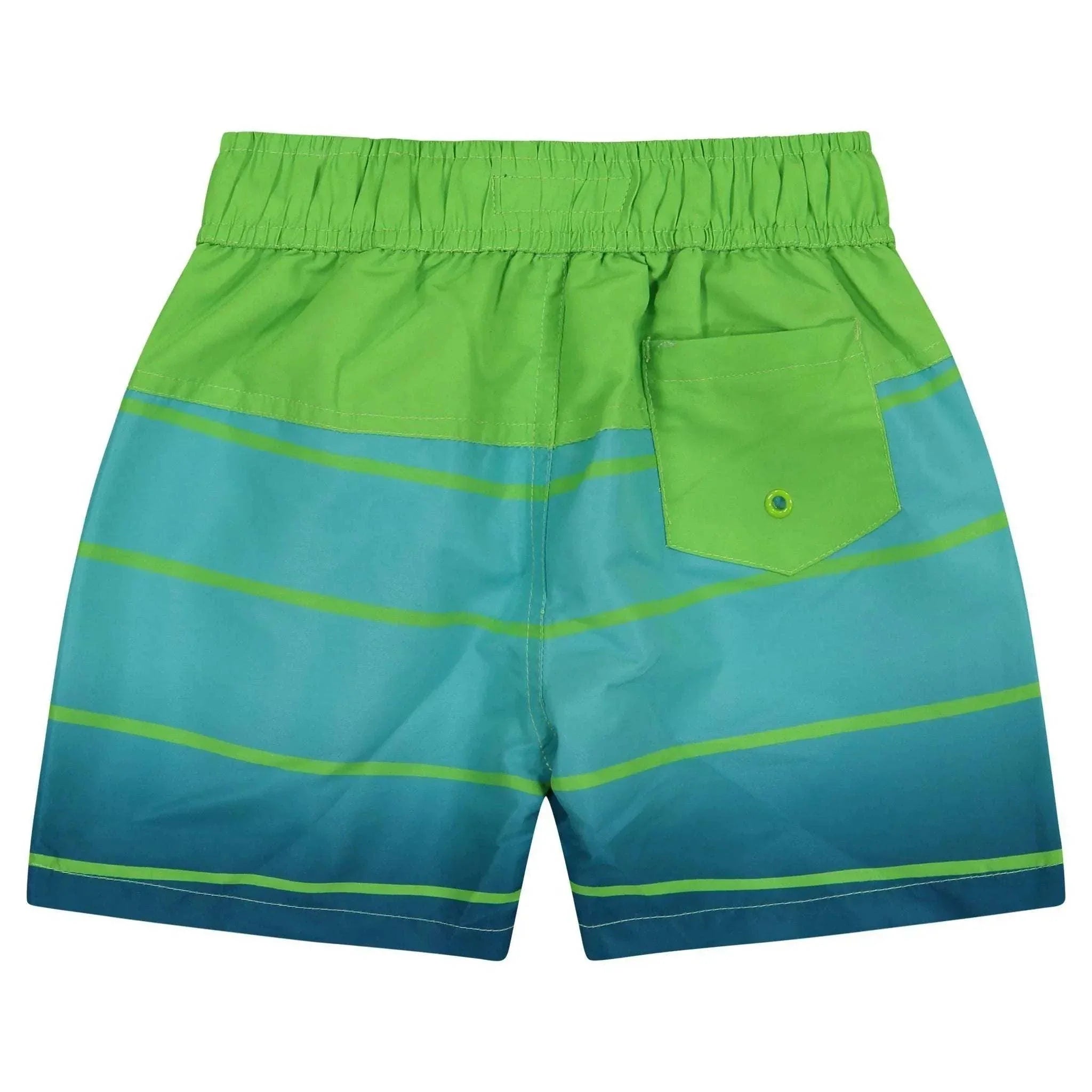 Three Little Tots Andy and Evan - Boys Swim Bottom - Aqua Stripe, additional product photo
