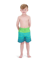 Three Little Tots Andy and Evan - Boys Swim Bottom - Aqua Stripe, alternate angle