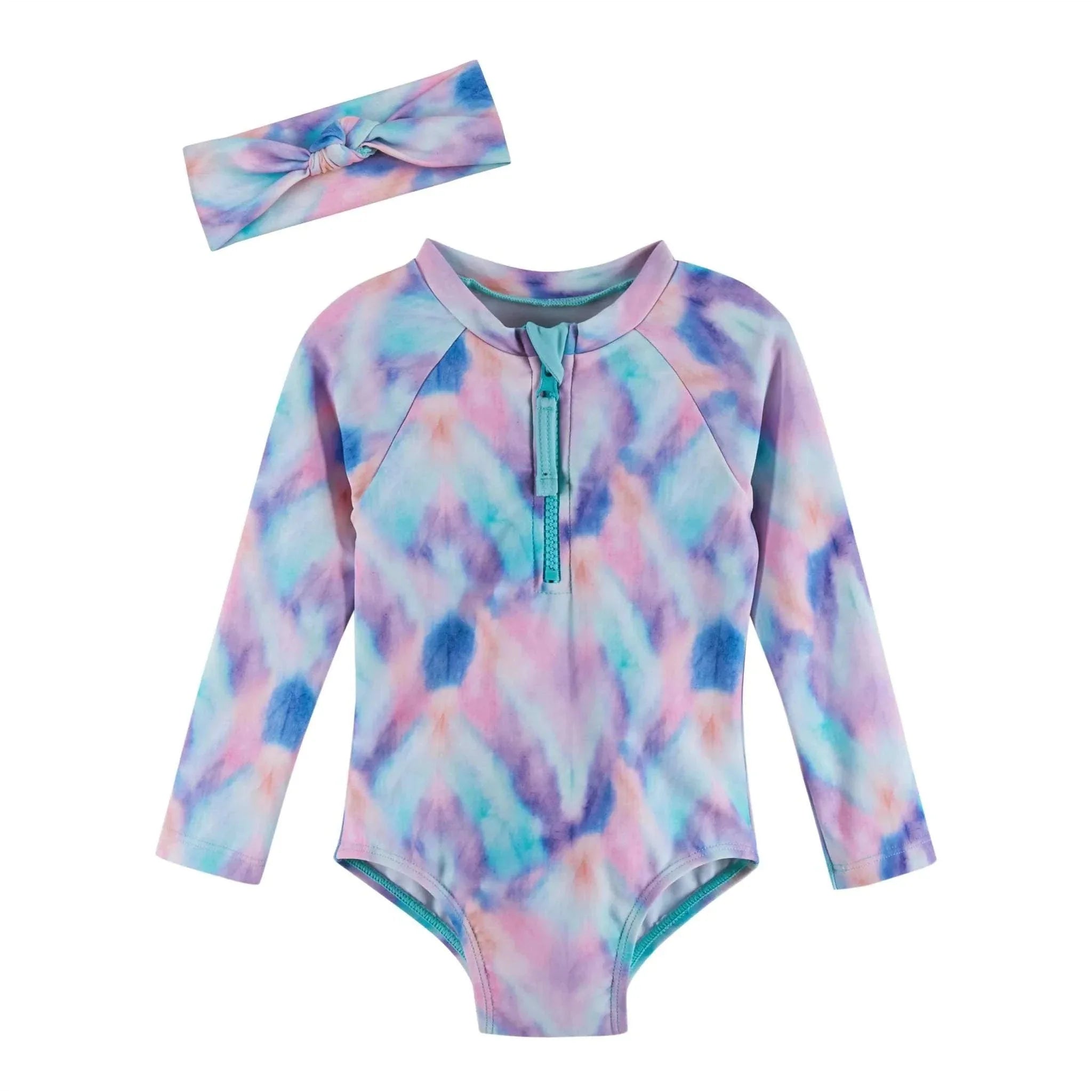 Three Little Tots Andy and Evan - Girls Rashguard Swim Suit