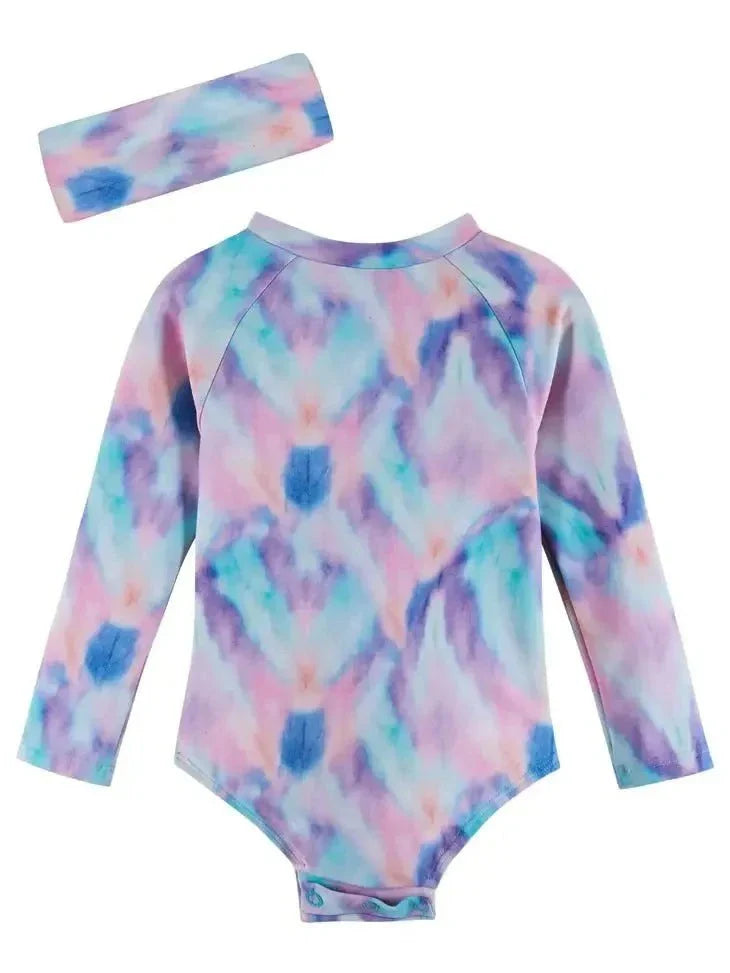 Three Little Tots Andy and Evan - Girls Rashguard Swim Suit, additional product photo