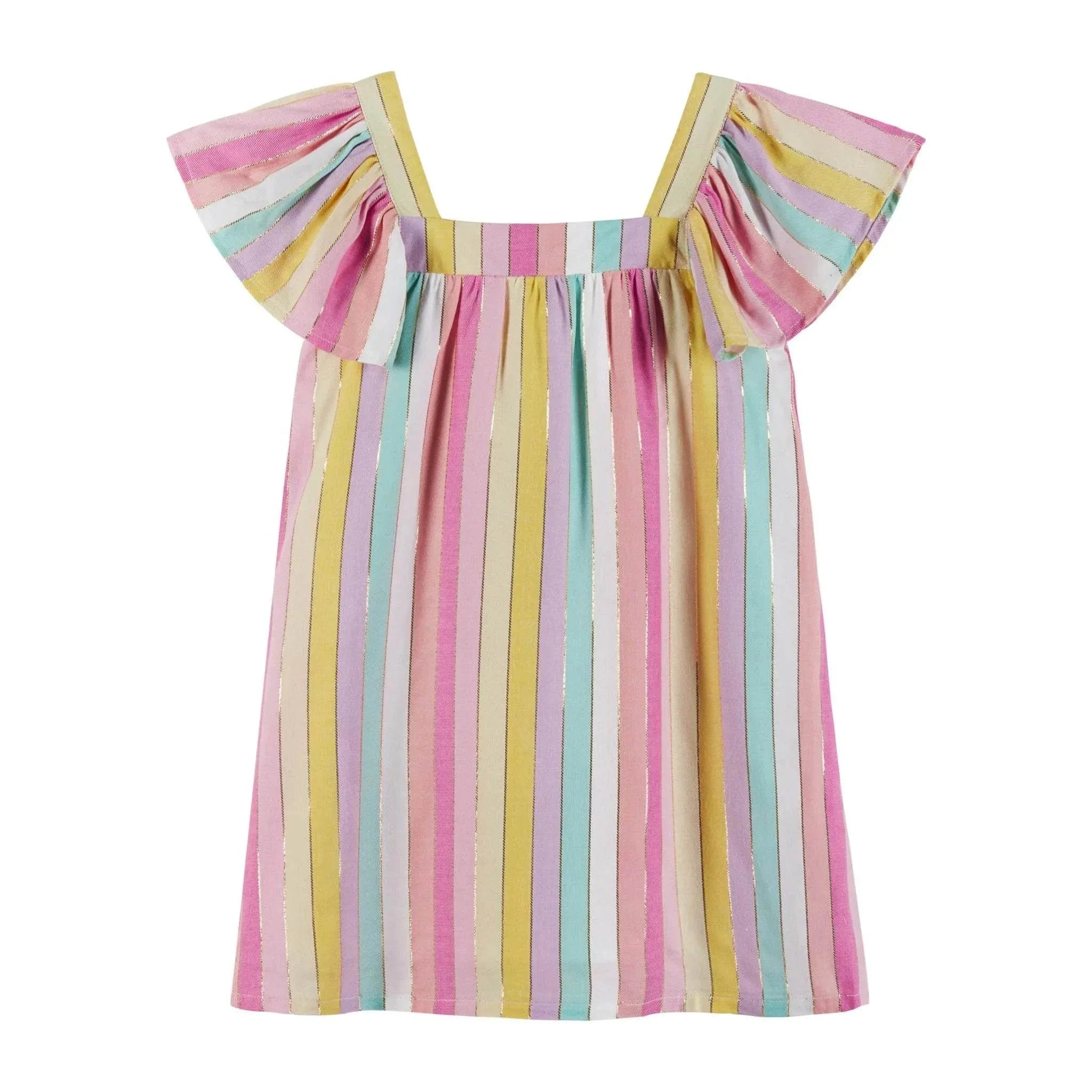 Three Little Tots Andy and Evan - Girls Striped Lurex Dress