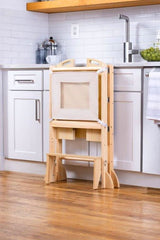 Three Little Tots Plum 3-in-1 Foldable Kitchen Tower Step Stool and Chalkboard for Toddlers, extra product detail