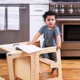 Three Little Tots Date 4-in-1 Kitchen Tower and Desk, alternate angle