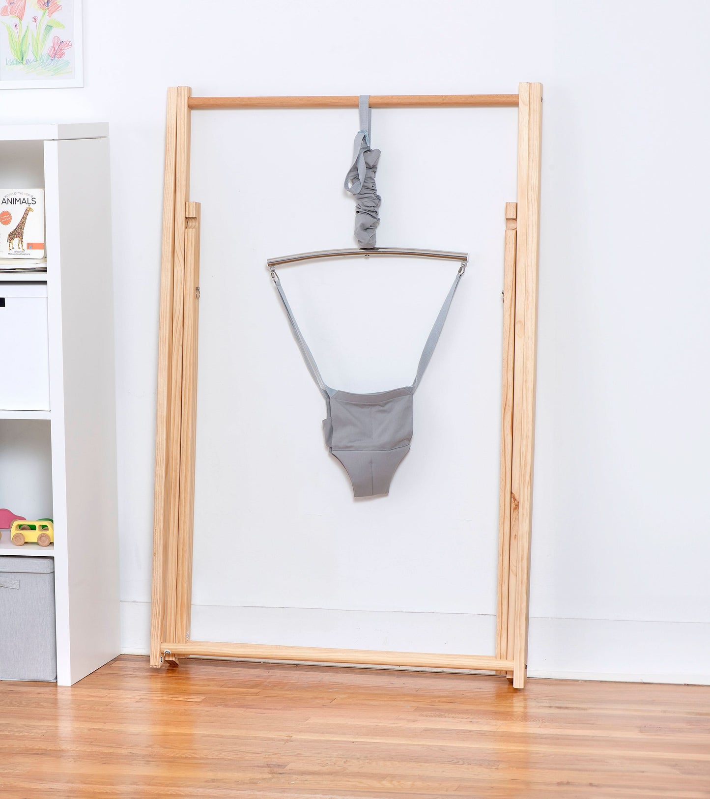 Three Little Tots Tulip Foldable Baby Bouncer - Beige, alternate angle