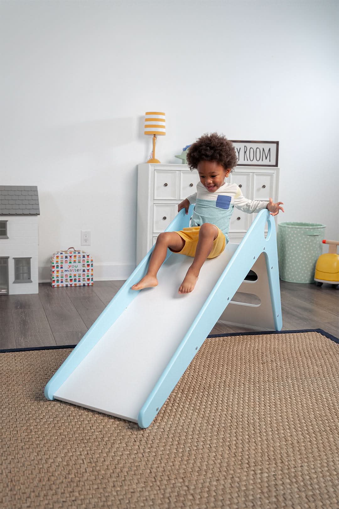 Three Little Tots Manuka Modern Toddler Slide, alternate angle