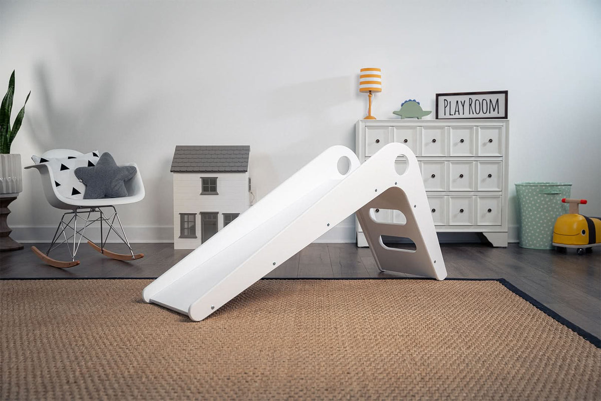 Three Little Tots Manuka Modern Toddler Slide, in White