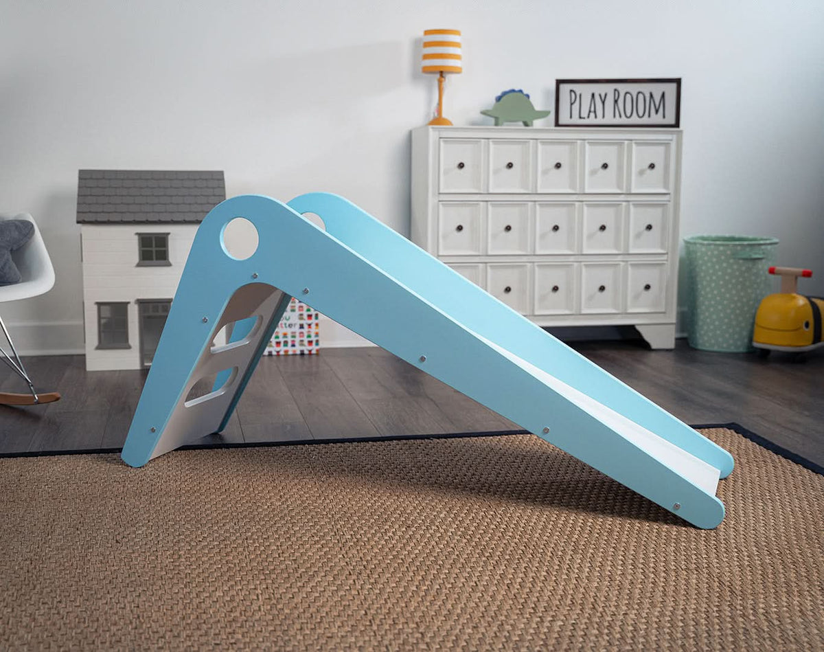Three Little Tots Manuka Modern Toddler Slide, in Blue
