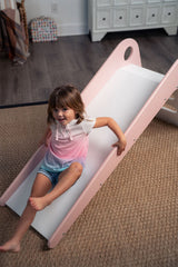 Three Little Tots Manuka Modern Toddler Slide, shown in everyday use