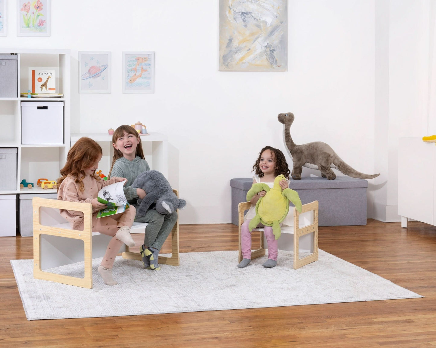 Three Little Tots Hanover Convertible Table Chair and Bench Set, additional product photo