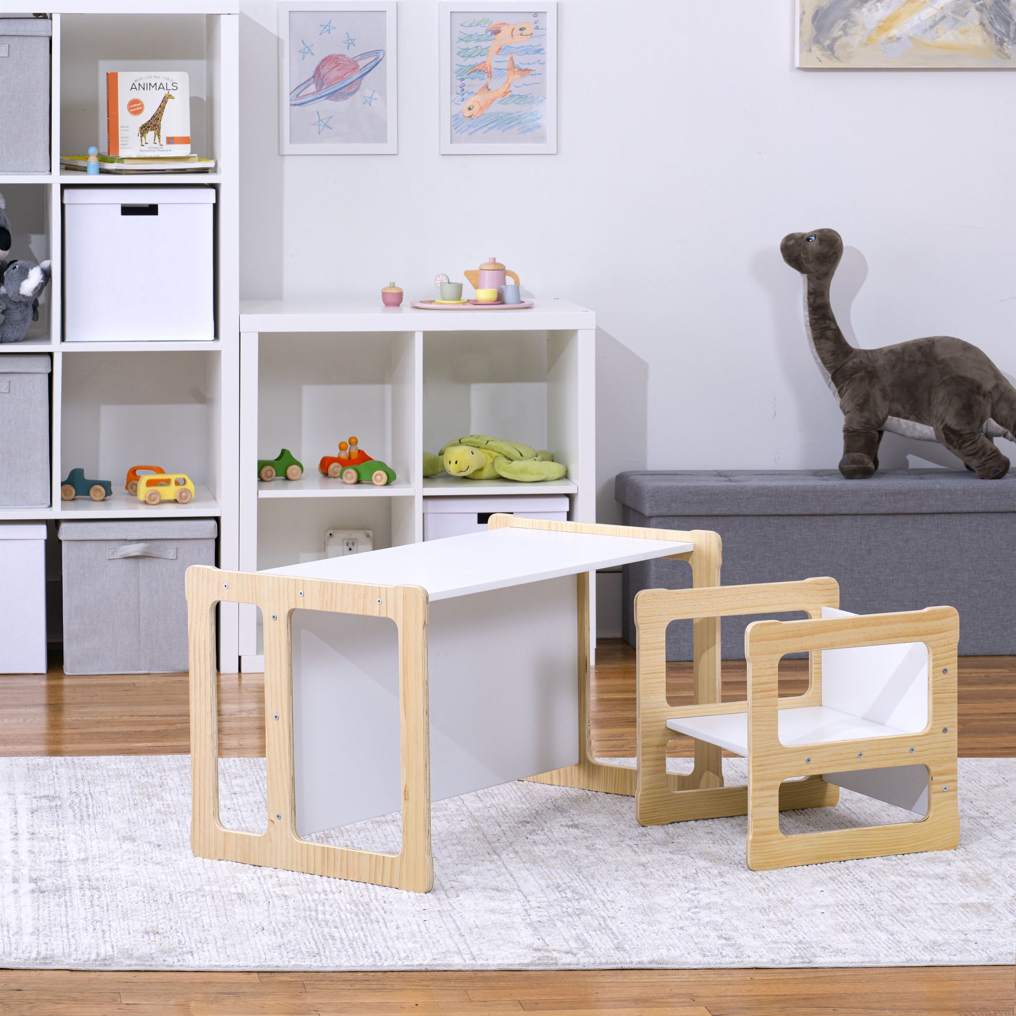 Three Little Tots Hanover Convertible Table Chair and Bench Set, fourth additional photo