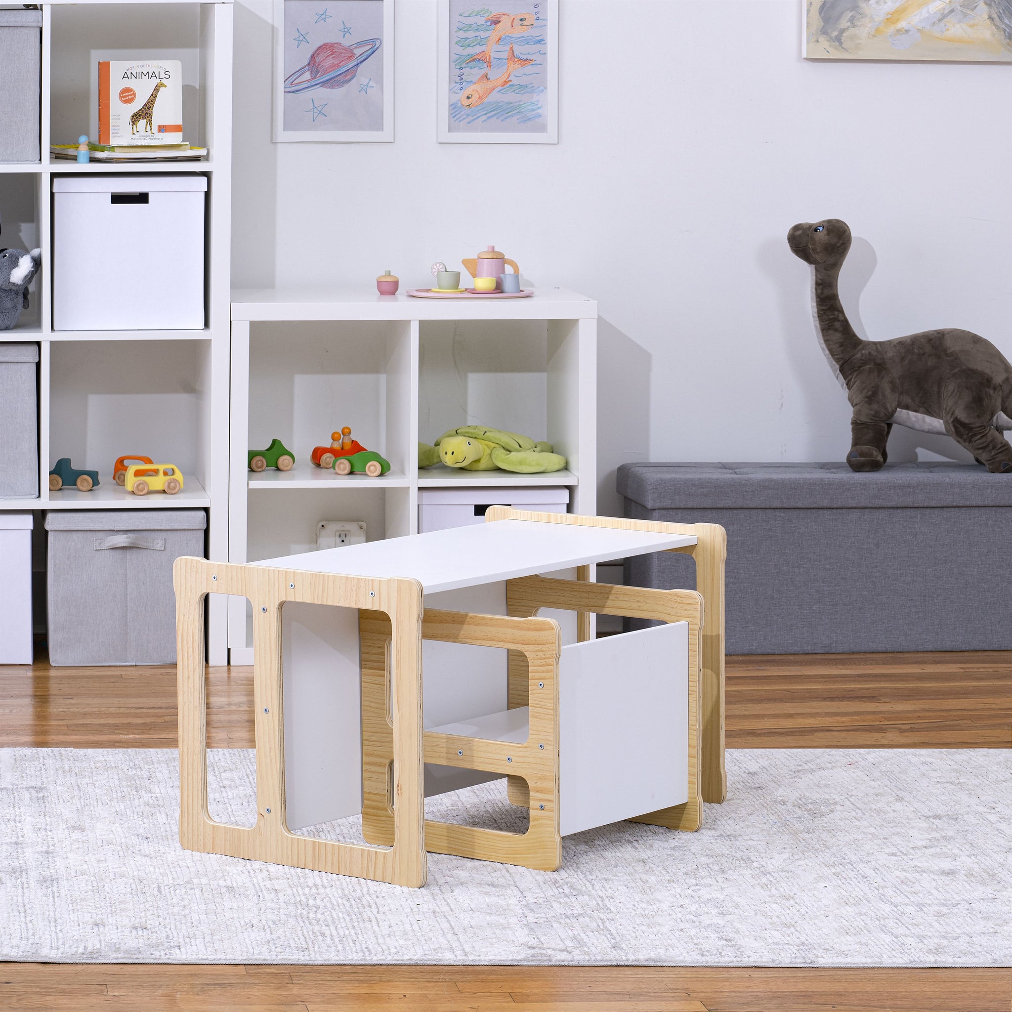 Three Little Tots Hanover Convertible Table Chair and Bench Set, fifth additional photo