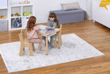 Three Little Tots Cordia Wooden Kids Activity Table and Chair Set Montessori-Inspired Desk for Play , ninth additional photo