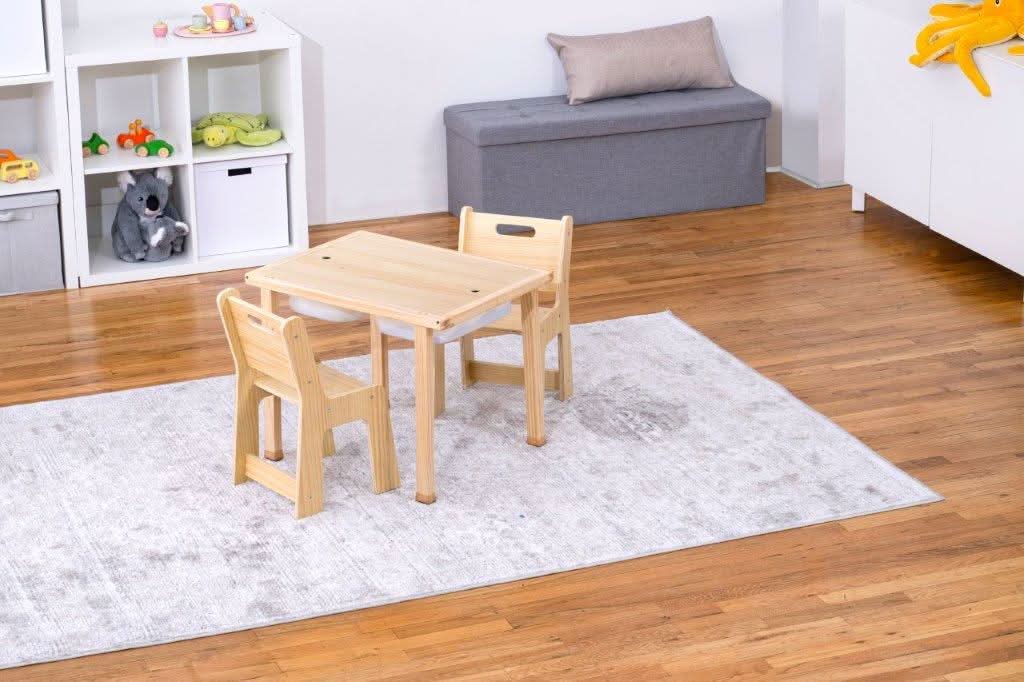 Three Little Tots Cordia Wooden Kids Activity Table and Chair Set Montessori-Inspired Desk for Play , additional product phot