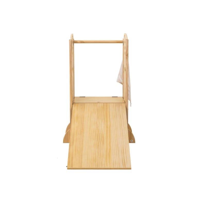 Three Little Tots Laurel 4-in-1 Foldable Kitchen Tower Step Stool Slide and Chalkboard for Toddlers, eighth additional photo