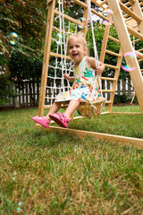 Magnolia 7-in-1 Real Wood Playset | Indoor & Outdoor Climbing Gym for Kids