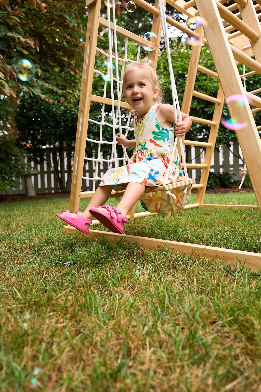Magnolia 7-in-1 Real Wood Playset | Indoor & Outdoor Climbing Gym for Kids