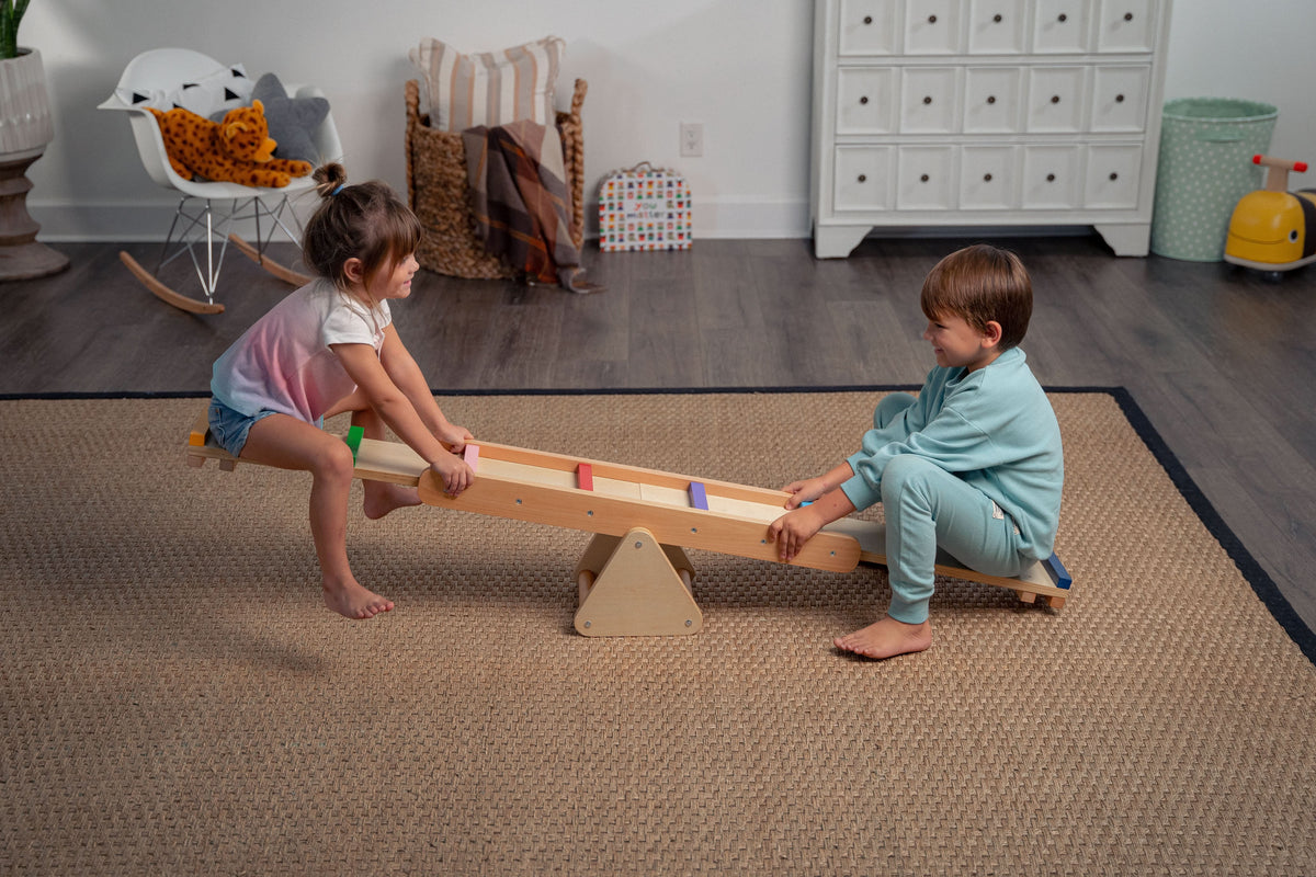 Three Little Tots Willow- Rainbow Seesaw and Balance Beam