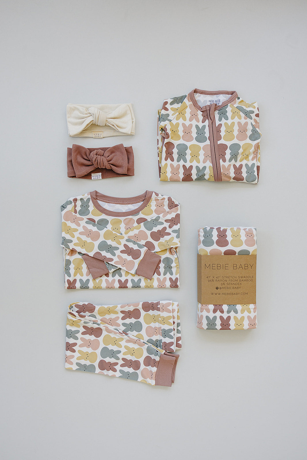 Three Little Tots Dusty Rose Peep Bamboo Cozy Set, extra product detail