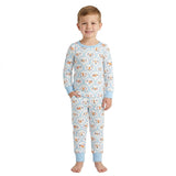 Long sleeves snowman top pants kids boys pajamas