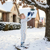 Long sleeves snowman top pants kids boys pajamas