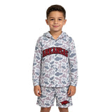 Long sleeves grey camo hoodie hog shorts boys team outfits