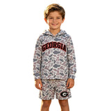 Long sleeves grey camo G hoodie shorts boys team outfits