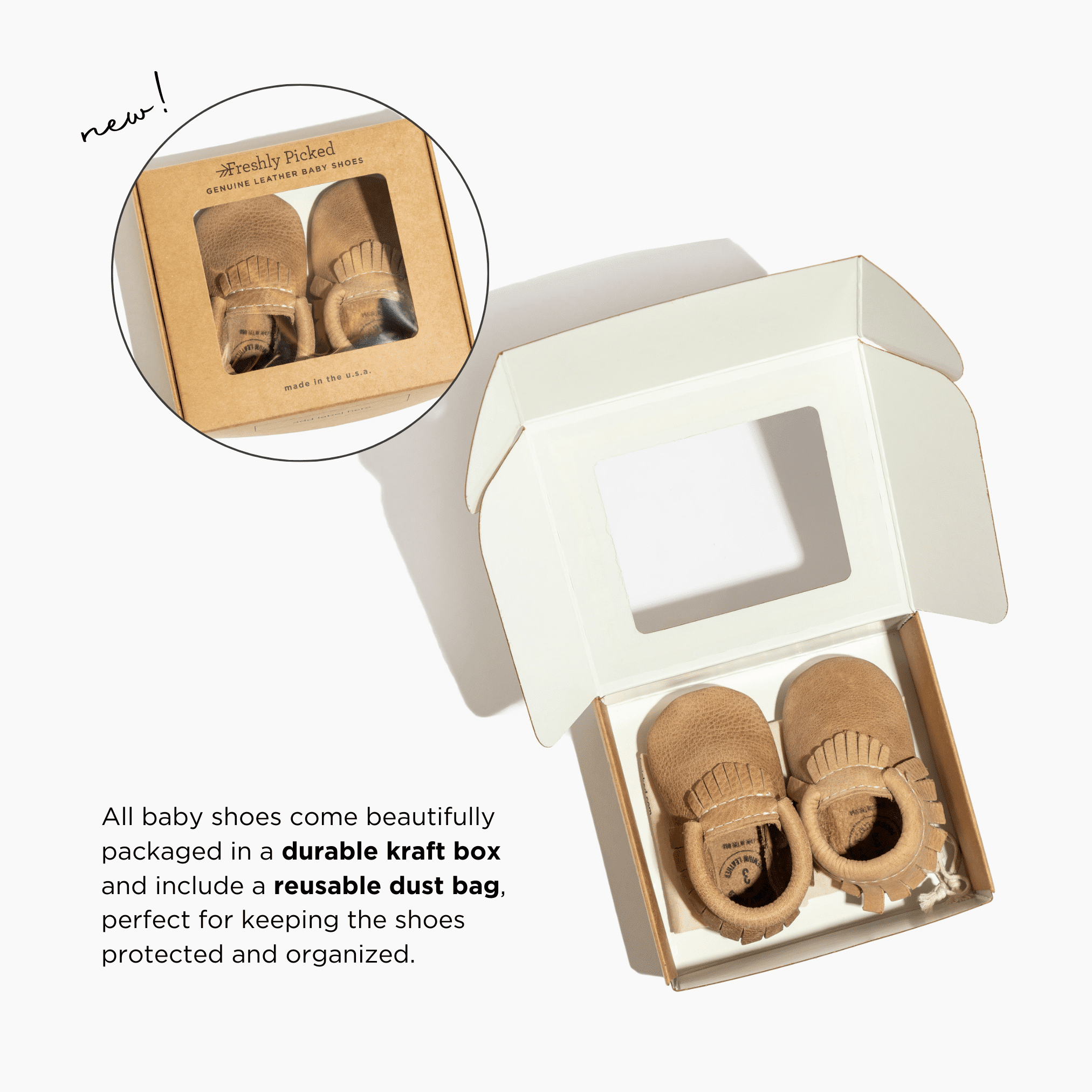 Three Little Tots Zion T-Bar Baby Shoe, shown in its packaging