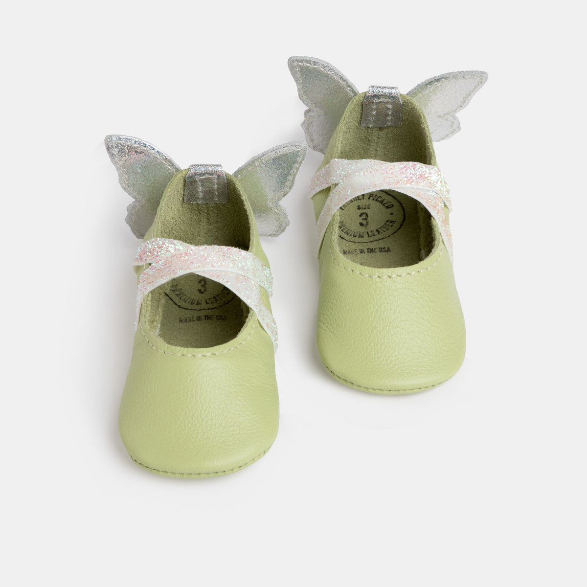 Mint Flutterby Ballet Slipper Baby Shoe