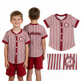 Short sleeves A stripe kids boys team shirt