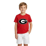 Short sleeves red G kids boys team shirt