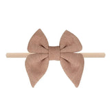 Three Little Tots Baby Bow Headband, in Champagne