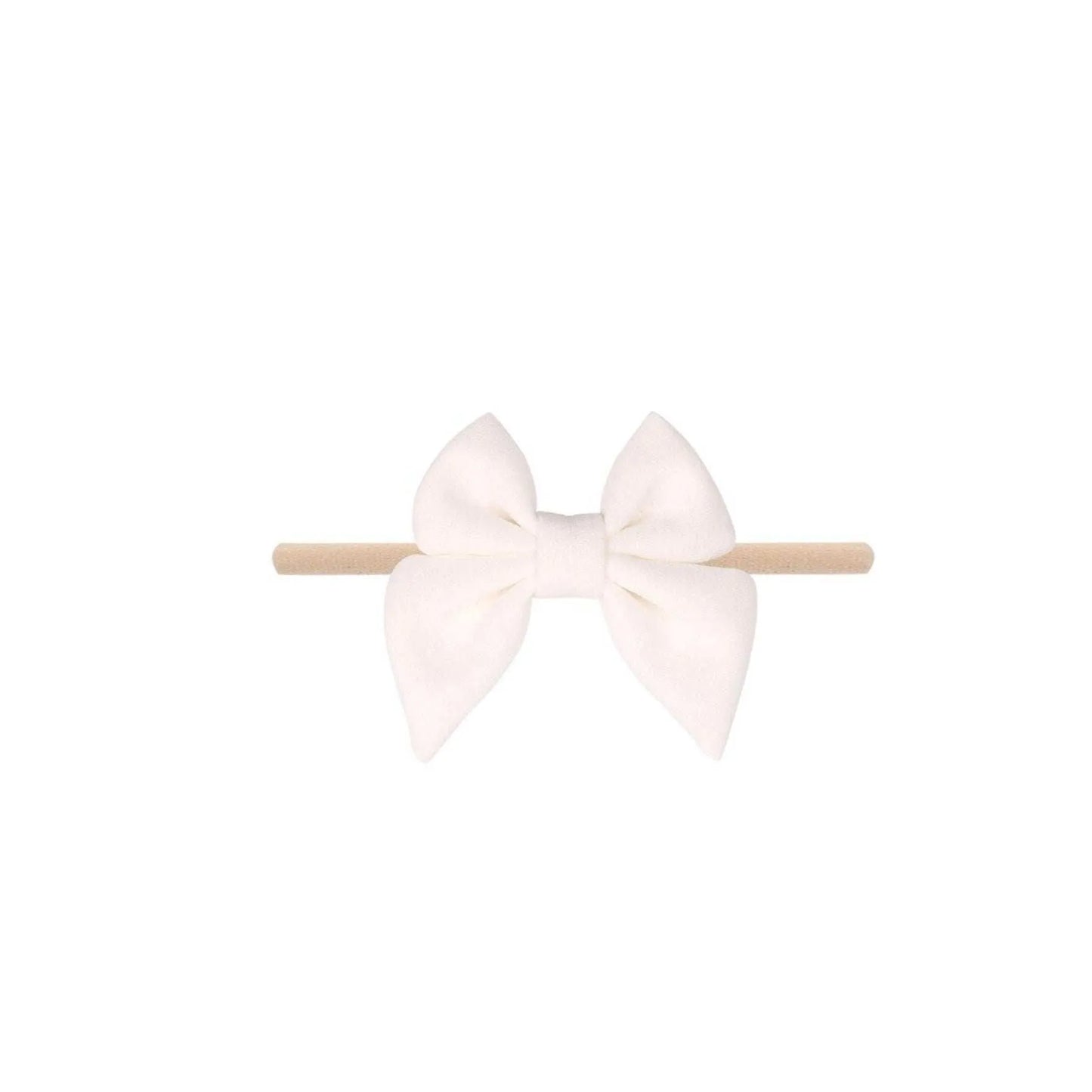 Three Little Tots Baby Bow Headband, in White