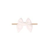 Three Little Tots Baby Bow Headband, in White