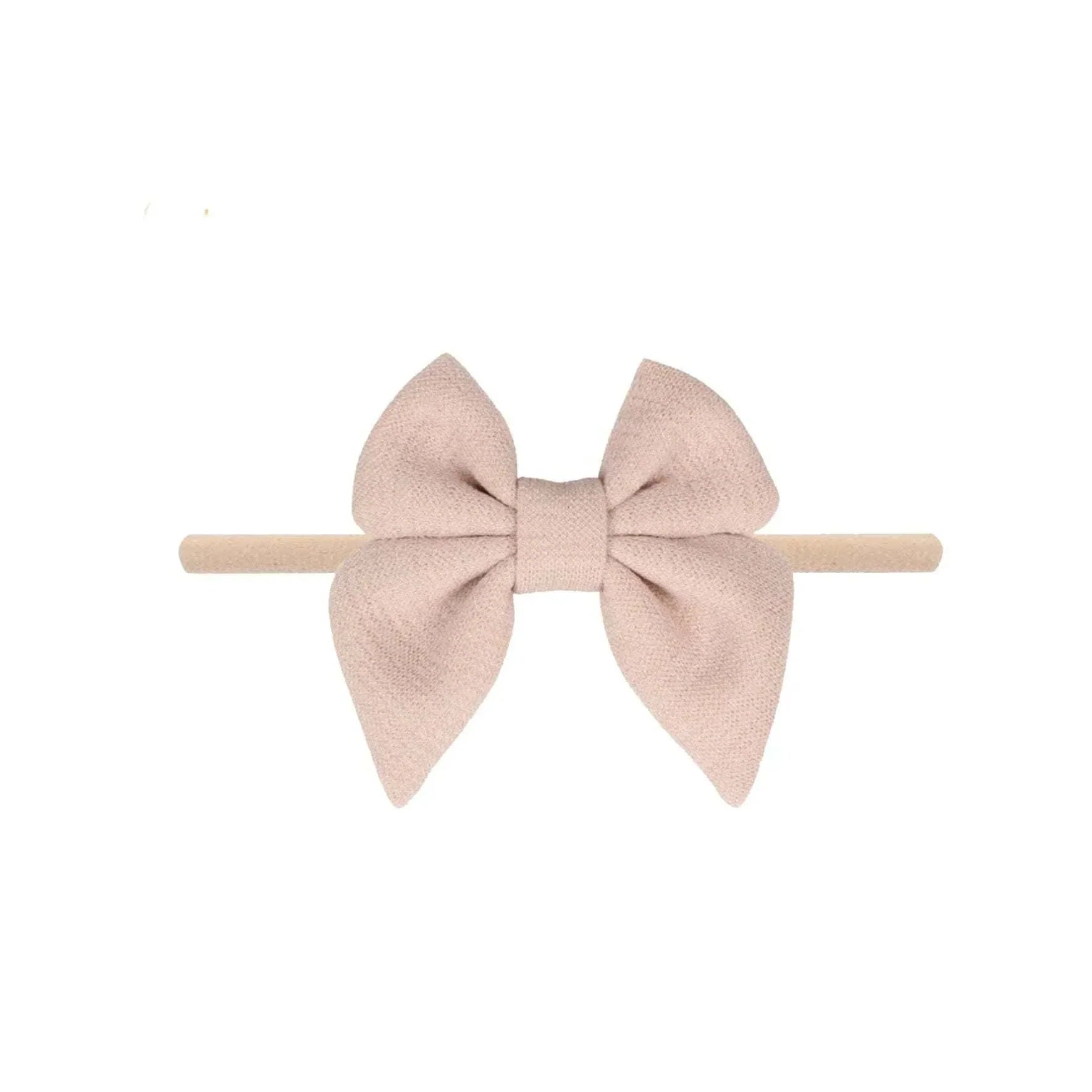 Three Little Tots Baby Bow Headband, in Cream