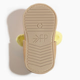 Banana Cream Knotted Bow Baby Shoe